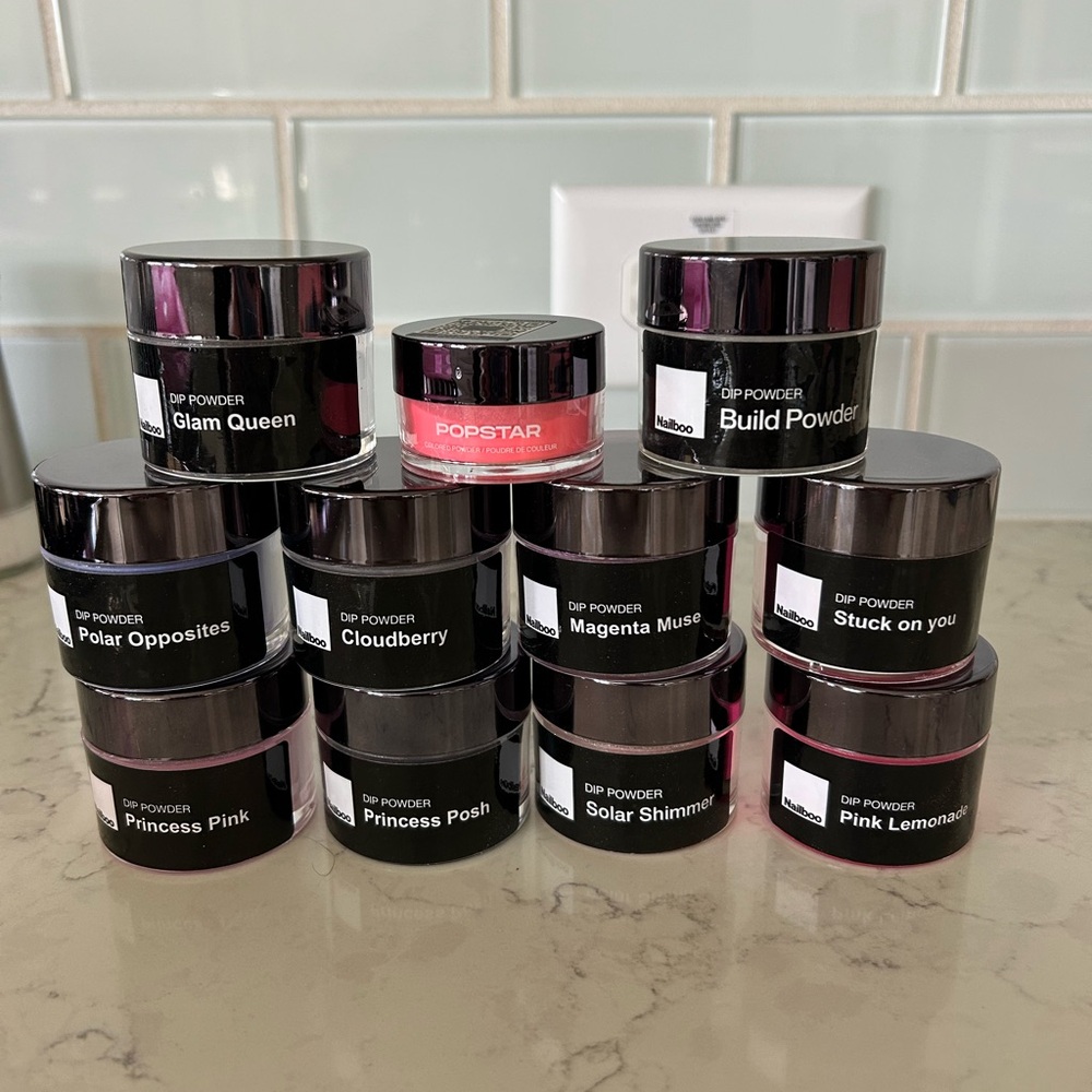 Nailboo Powder - set of 10 colors and build powder